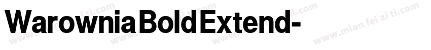 Warownia Bold Extend字体转换